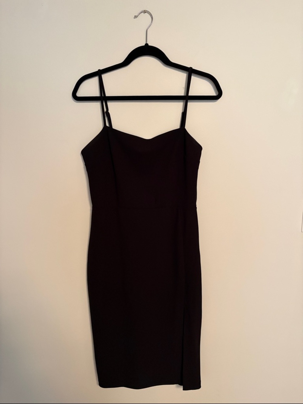 Express Classic Black Spaghetti Strap Midi Dress